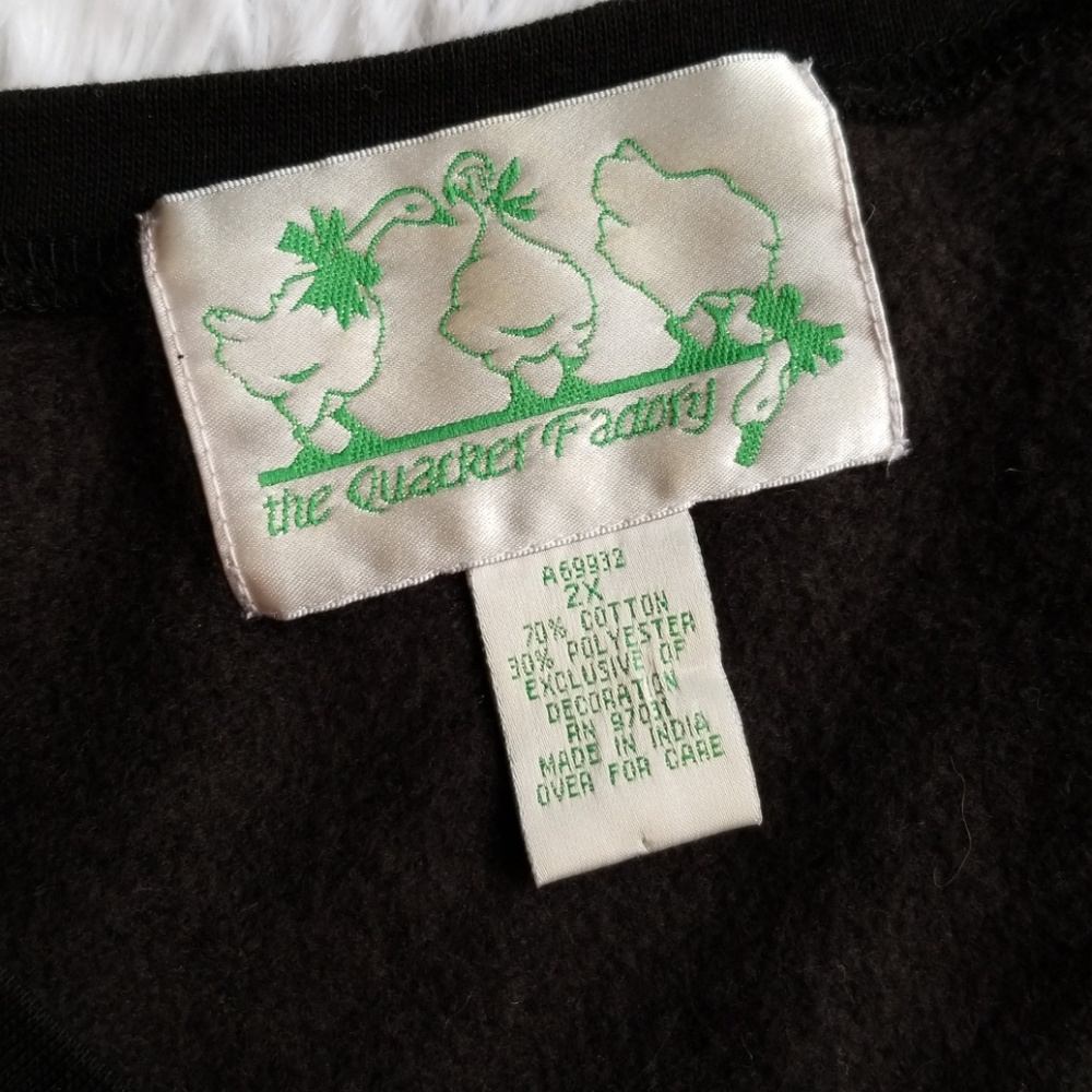 The Quacker Factory 2X Beaded Pumpkin Fall Sweater - Picture 3 of 7